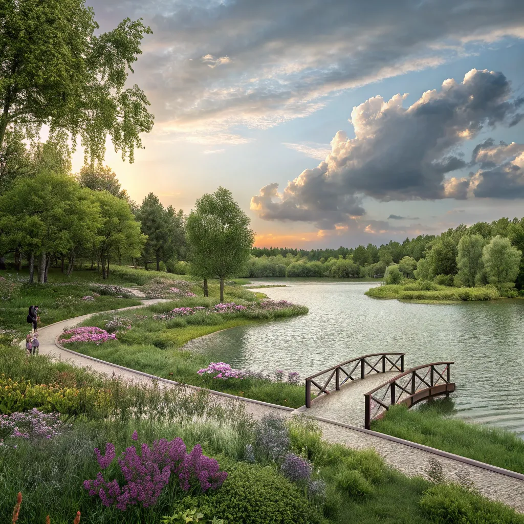 Elegant landscape for relaxation